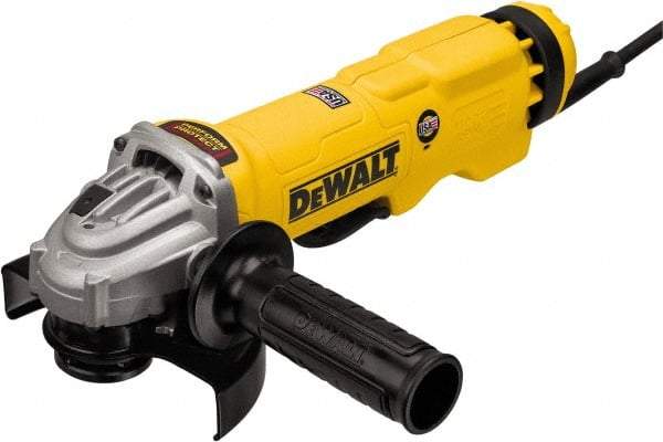 DeWALT - 4-1/2 & 5" Wheel Diam, 11,000 RPM, Corded Angle & Disc Grinder - 5/8-11 Spindle - Exact Tool & Supply