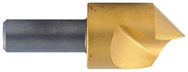 1" Size-1/2" Shank-82°-M42 Single Flute Countersink -  TiN Coated - Exact Tool & Supply