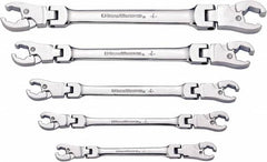 Armstrong - 5 Piece, 1/4 to 7/8" Flare Nut Wrench Set - Exact Tool & Supply