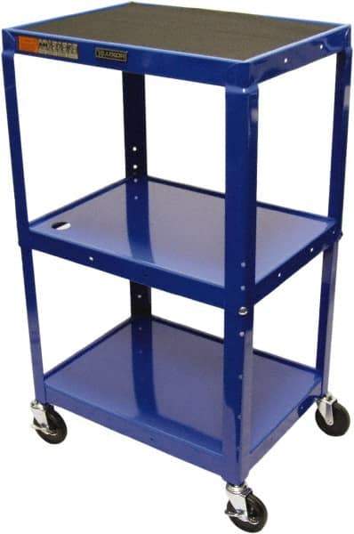 Luxor - 300 Lb Capacity, 24" Wide x 18" Long x 42" High Standard Utility Cart - 3 Shelf, Steel - Exact Tool & Supply