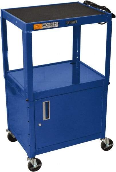 Luxor - 300 Lb Capacity, 24" Wide x 18" Long x 42" High Standard Utility Cart - 3 Shelf, Steel - Exact Tool & Supply