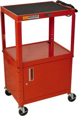 Luxor - 300 Lb Capacity, 24" Wide x 18" Long x 42" High Standard Utility Cart - 3 Shelf, Steel - Exact Tool & Supply