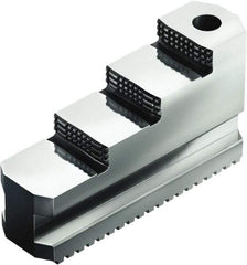 Schunk - 8" Max Chuck Diam Compatibility, Case Hardened Steel Serrated Hard Lathe Top Jaws - 3 Steps - Exact Tool & Supply