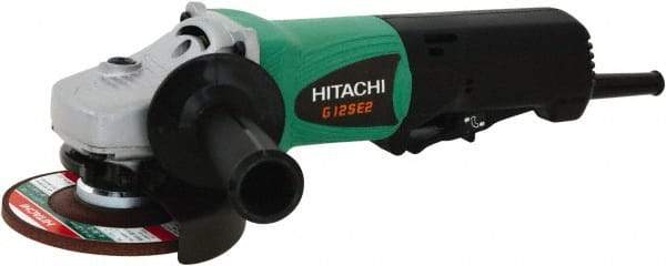 Hitachi - 4-1/2" Wheel Diam, 10,000 RPM, Corded Angle & Disc Grinder - 5/8-11 Spindle, 120 Volts, 9.5 Amps - Exact Tool & Supply