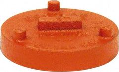 Made in USA - Size 3", Class 150, Malleable Iron Orange Pipe Cap - Grooved End Connection - Exact Tool & Supply