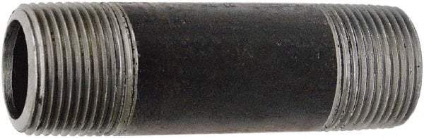 Value Collection - Schedule 160, 4" Diam x 5" Long Black Pipe Nipple - Threaded - Exact Tool & Supply