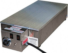 Valad Electric Heating - 24" Long x 14 Wide x 6" High, 220 Volt Hot Plate - 100 to 550°F, 1 Burner, Aluminum Plate, 2500 Watt, 11.4 Amps, 304 Stainless Steel Base - Exact Tool & Supply