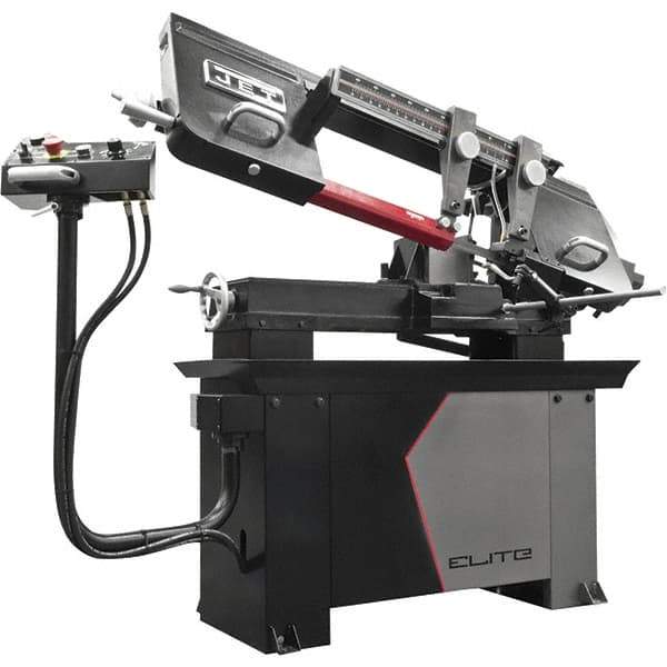 Jet - 8 x 13" Manual Horizontal Bandsaw - 1 Phase, 115/230 Volts, Variable Speed Pulley Drive - Exact Tool & Supply