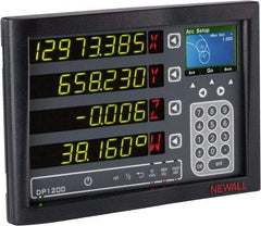 Newall - 4 Axes, Milling, Turning, Grinding & Lathe Compatible DRO Counter - LED Display, Programmable Memory - Exact Tool & Supply