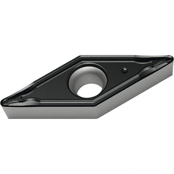 Walter - VCMT221 PF4 Grade WMP20S Carbide Turning Insert - TiCN/Al2O3/TiCN Finish, 35° Diamond, 1/4" Inscr Circle, 1/8" Thick, 1/64" Corner Radius - Exact Tool & Supply