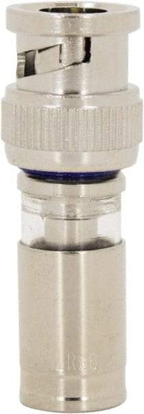 Ideal - Straight, BNC Compression Coaxial Connector - Compatible with RG6, Brass Body - Exact Tool & Supply