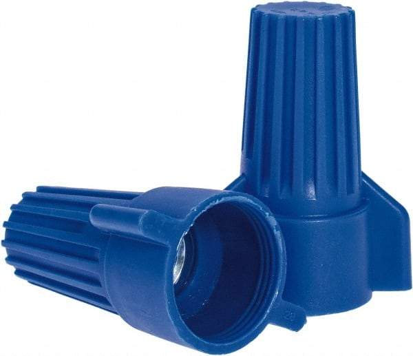 Ideal - 3, 12 to 2, 6 AWG, 600 Volt, Flame Retardant, Wing Twist on Wire Connector - Blue, 221°F - Exact Tool & Supply