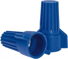 Ideal - 3, 12 to 2, 6 AWG, 600 Volt, Flame Retardant, Wing Twist on Wire Connector - Blue, 221°F - Exact Tool & Supply