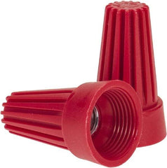 Ideal - 2, 14 to 4, 12 AWG, 600 Volt, Flame Retardant, Standard Twist on Wire Connector - Red, 221°F - Exact Tool & Supply