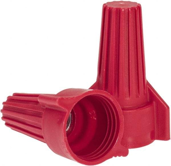 Ideal - 2, 14 to 5, 12 AWG, 600 Volt, Flame Retardant, Wing Twist on Wire Connector - Red, 221°F - Exact Tool & Supply