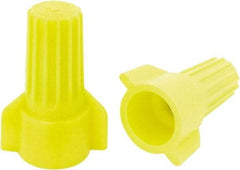 Ideal - 2, 18 to 3, 12 AWG, 600 Volt, Flame Retardant, Wing Twist on Wire Connector - Yellow, 221°F - Exact Tool & Supply