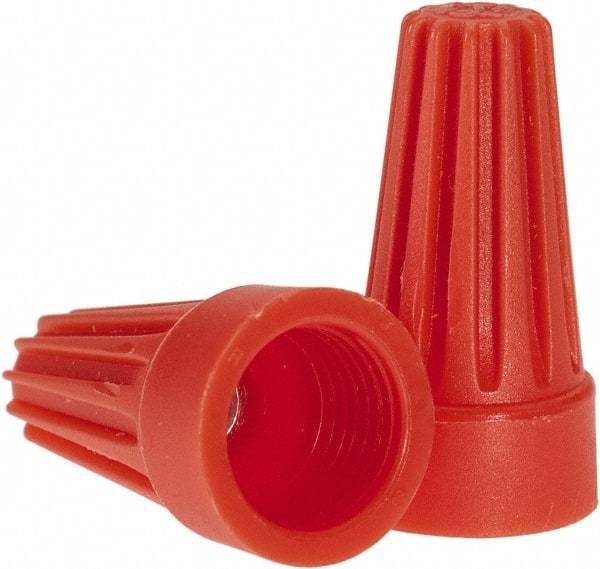 Ideal - 2, 18 to 2, 14 AWG, 600 Volt, Flame Retardant, Standard Twist on Wire Connector - Orange, 221°F - Exact Tool & Supply