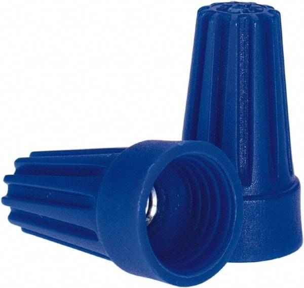 Ideal - 3, 20 to 3, 16 AWG, 300 Volt, Flame Retardant, Standard Twist on Wire Connector - Blue, 221°F - Exact Tool & Supply