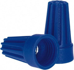 Ideal - 3, 20 to 3, 16 AWG, 300 Volt, Flame Retardant, Standard Twist on Wire Connector - Blue, 221°F - Exact Tool & Supply