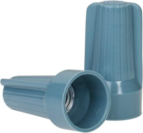 Ideal - 2, 12 to 2, 6 AWG, 600 Volt, Flame Retardant, Standard Twist on Wire Connector - Blue & Gray, 221°F - Exact Tool & Supply