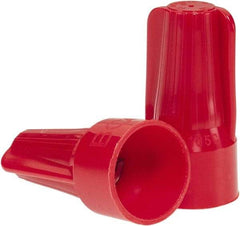 Ideal - 2, 18 to 5, 12 AWG, 600 Volt, Flame Retardant, Standard Twist on Wire Connector - Red, 221°F - Exact Tool & Supply