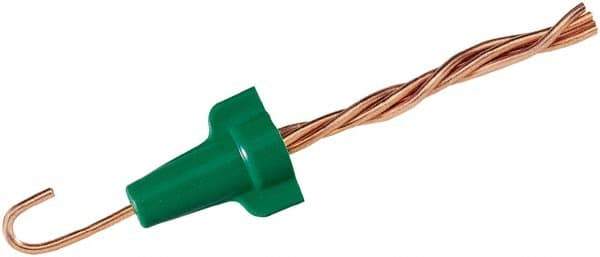 Ideal - 2, 14 to 4, 12 AWG, 600 Volt, Flame Retardant, Wing Twist on Wire Connector - Green, 221°F - Exact Tool & Supply