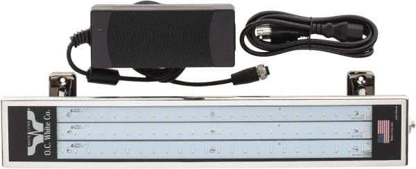 O.C. White - 120 VAC, 36 Watt, Linear Machine Light - Direct Mount, Magnetic Mount, 12 Ft. Cord, IP67, 19 Inch Tube, Integrated Ballast, Black - Exact Tool & Supply