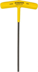Bondhus - 9/64" Hex, T-Handle Cushion Grip, Hex Key - 6" OAL, Protanium High Torque Steel, Inch System of Measurement - Exact Tool & Supply