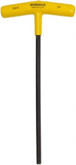 Bondhus - 1/4" Hex, T-Handle Cushion Grip, Hex Key - 9" OAL, Protanium High Torque Steel, Inch System of Measurement - Exact Tool & Supply
