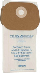 PRO-SOURCE - Meltblown Polypropylene & Paper Vacuum Bag - For ProTeam Sierra & Lil Hummer II (Open top bag), Triple S Speedster 600 Backpack - Exact Tool & Supply