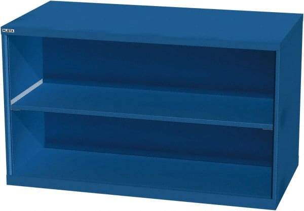 LISTA - 2 Shelf, 33-1/2" High x 56" Wide Bookcase - 28-1/2" Deep, Steel, Blue - Exact Tool & Supply