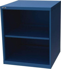 LISTA - 2 Shelf, 33-1/2" High x 28" Wide Bookcase - 28-1/2" Deep, Steel, Blue - Exact Tool & Supply