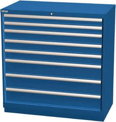 LISTA - 8 Drawer, Modular Storage Cabinet - Steel, 40-1/4" Wide x 22-1/2" Deep x 41-3/4" High, Blue - Exact Tool & Supply