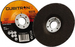 3M - 36 Grit, 5" Diam x 1/8" Thick x 7/8" Arbor, Type 27 Depressed Center Wheel - Exact Tool & Supply