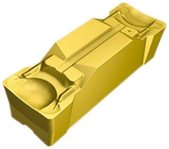Sandvik Coromant - E2N123 GM Grade 2135, 2.39mm Cutting Width Carbide Grooving Insert - 18.4mm Max Depth of Cut, Neutral, 0.2mm Corner Radius, TiCN/Al2O3/TiN Finish - Exact Tool & Supply