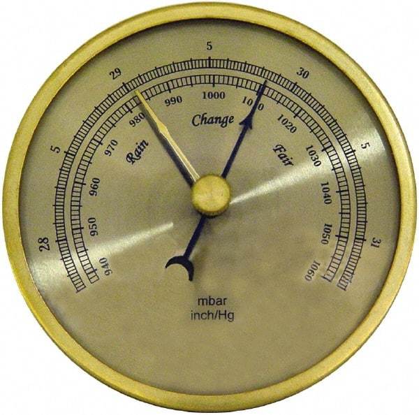 General - Inches of Hg/mbar Scale, Barometer - Exact Tool & Supply