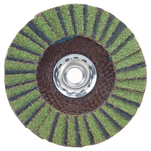 ‎6″ × 1/4″ × 5/8″-11 Neon R766 Flap Disc Type 27 Flat 60 Grit - Exact Tool & Supply