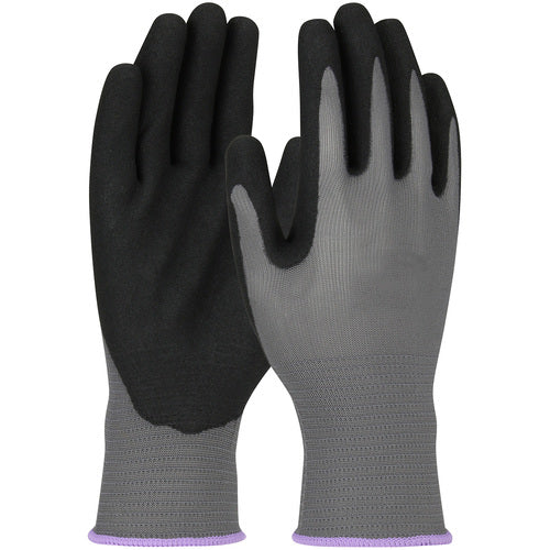 ‎34-300/M Seamless Knits General Duty - G-Tek GP - 13G Gray Polyester Shell - Black Nitrile MicroSurface Grip - Exact Tool & Supply