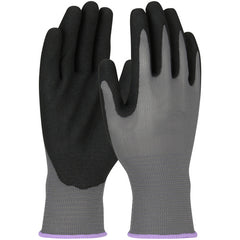 ‎34-300/M Seamless Knits General Duty - G-Tek GP - 13G Gray Polyester Shell - Black Nitrile MicroSurface Grip - Exact Tool & Supply