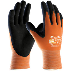 ‎34-8014/M MaxiFlex Seamless Knits - MaxiFlex Ultimate - 15G HV Orange Nylon Shell - Black MicroFoam Coating - Exact Tool & Supply