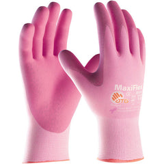 ‎34-8264/XXS MaxiFlex Seamless Knits - MaxiFlex Active - 15G Pink Nylon/ Lycra Shell - Pink Foam Nitrile - Exact Tool & Supply
