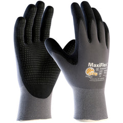 ‎34-844/M MaxiFlex Seamless Knits - MaxiFlex Endurance - 15G Gry Nylon Shell - Black MicroFoam Nitrile Dot - Exact Tool & Supply