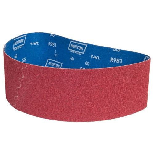 4″ × 36″ SG R981 Narrow Belt 60 Grit Ceramic Aluminum Oxide - Exact Tool & Supply