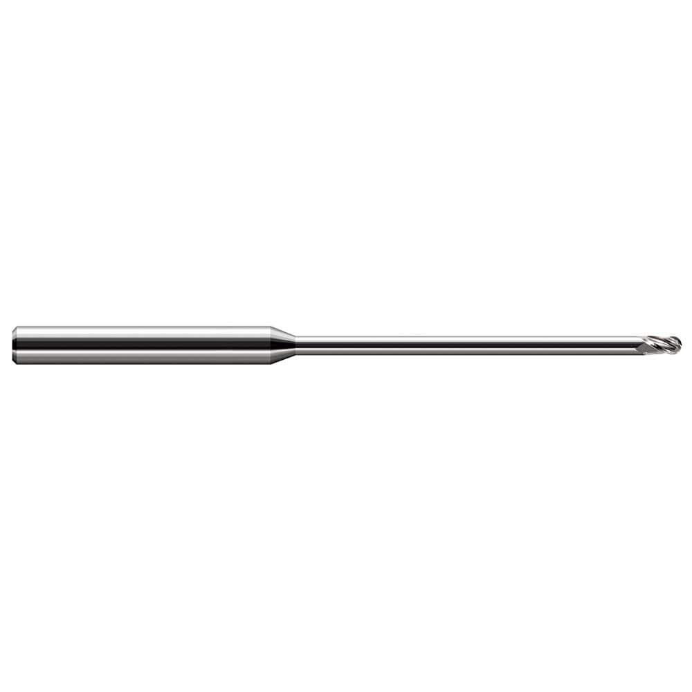 Harvey Tool - 1/16" Diam, 3/32" LOC, 3 Flute Solid Carbide Ball End Mill - Exact Tool & Supply