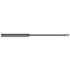 Harvey Tool - 1/16" Diam, 3/32" LOC, 3 Flute Solid Carbide Ball End Mill - Exact Tool & Supply