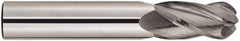 Niagara Cutter - 1" Diam, 4" LOC, 4 Flute Solid Carbide Ball End Mill - TiAlN Finish, Single End, 7" OAL, 1" Shank Diam, Spiral Flute - Exact Tool & Supply