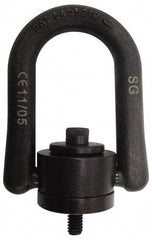 CM - 4,000 Lbs. Load Capacity, 3-1/2 Inch Wide x 5.31 Inch High x 1 Inch Opening, Extra Duty Hoist Ring - 5/8-11 Thread Size, 1 Inch Thread Length, 3/4 Inch Bail Diameter, 60 Ft./Lbs. Torque Load - Exact Tool & Supply