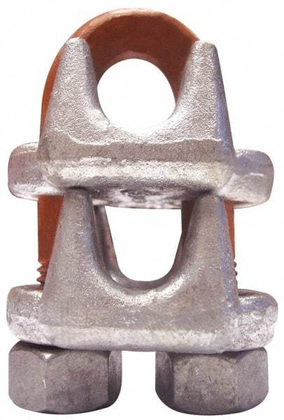 CM - 7/16" Piggyback Wedge Socket Clip - 1/2 - 13, 1.19" Between Centers, Galvanized - Exact Tool & Supply