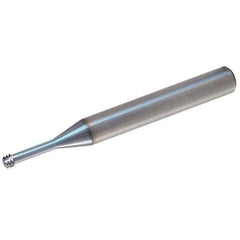 Vargus - M6x1.00 Thread, 1/4" Shank Diam, TiCN Coating, Solid Carbide Straight Flute Thread Mill - 3 Flutes, 2.244" OAL, M6 Min Noml Diamter - Exact Tool & Supply