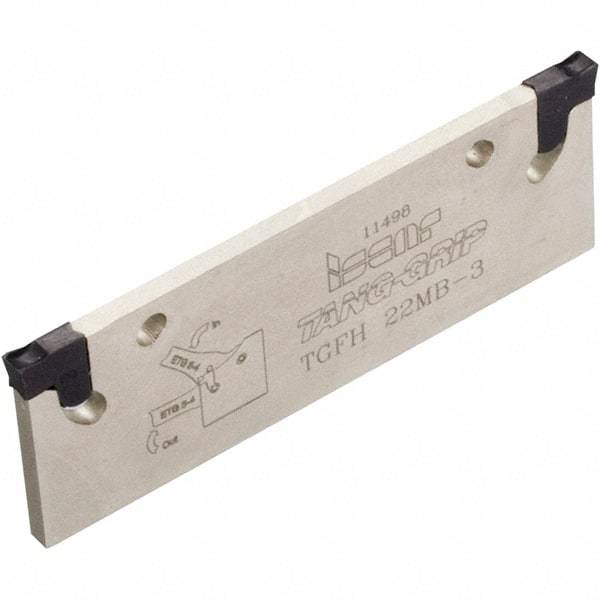 Iscar - 2.5mm Blade Width, 64mm OAL, Neutral Cut, Single End Indexable Cut-Off Blade - 12mm Max Depth of Cut, TGFH Blade, Tang-Grip Series - Exact Tool & Supply